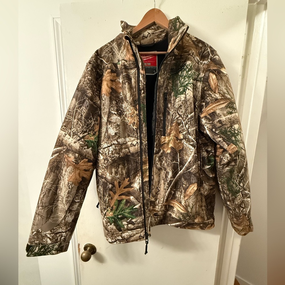 Men's Camouflage Field Jacket - Realtree-Style Brown/Green Camo